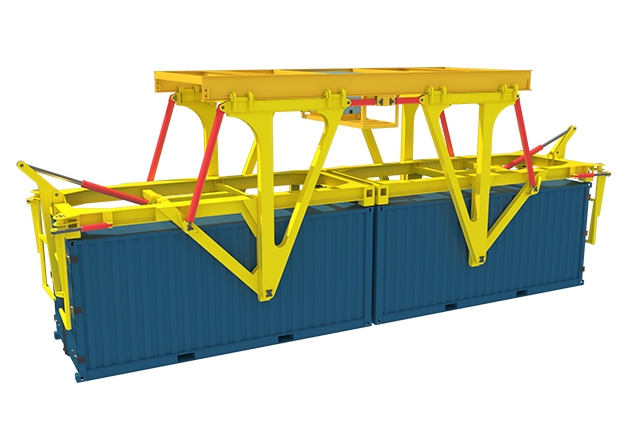双箱倾翻式集装箱吊具