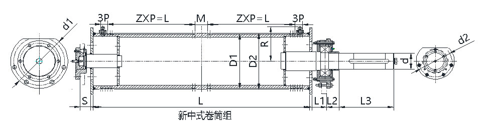 新中式卷筒组装配图